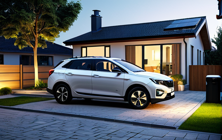 **

"A modern, family-friendly suburban home with a Geely Emgrand EV parked in the driveway, connected to a home charging station. The scene is during the evening, showcasing the convenience of overnight charging. Safe for work, appropriate content, fully clothed figures in the background (mother and child), professional, perfect anatomy, correct proportions, well-lit, realistic rendering of the car and house, modest setting."

**